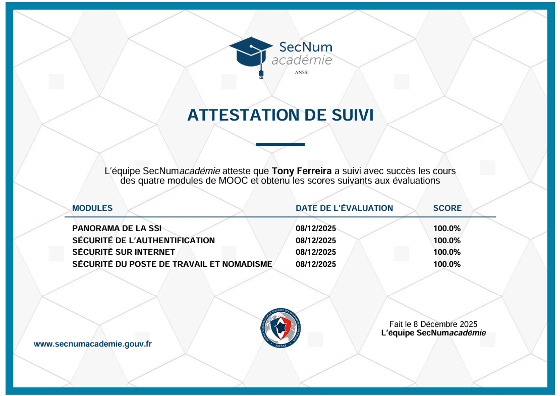 MOOC SecNumAcadémie